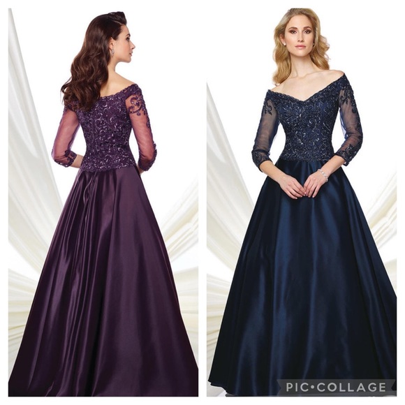 Montage by MonCheri 3/4 length sleeves gown - Picture 6 of 8